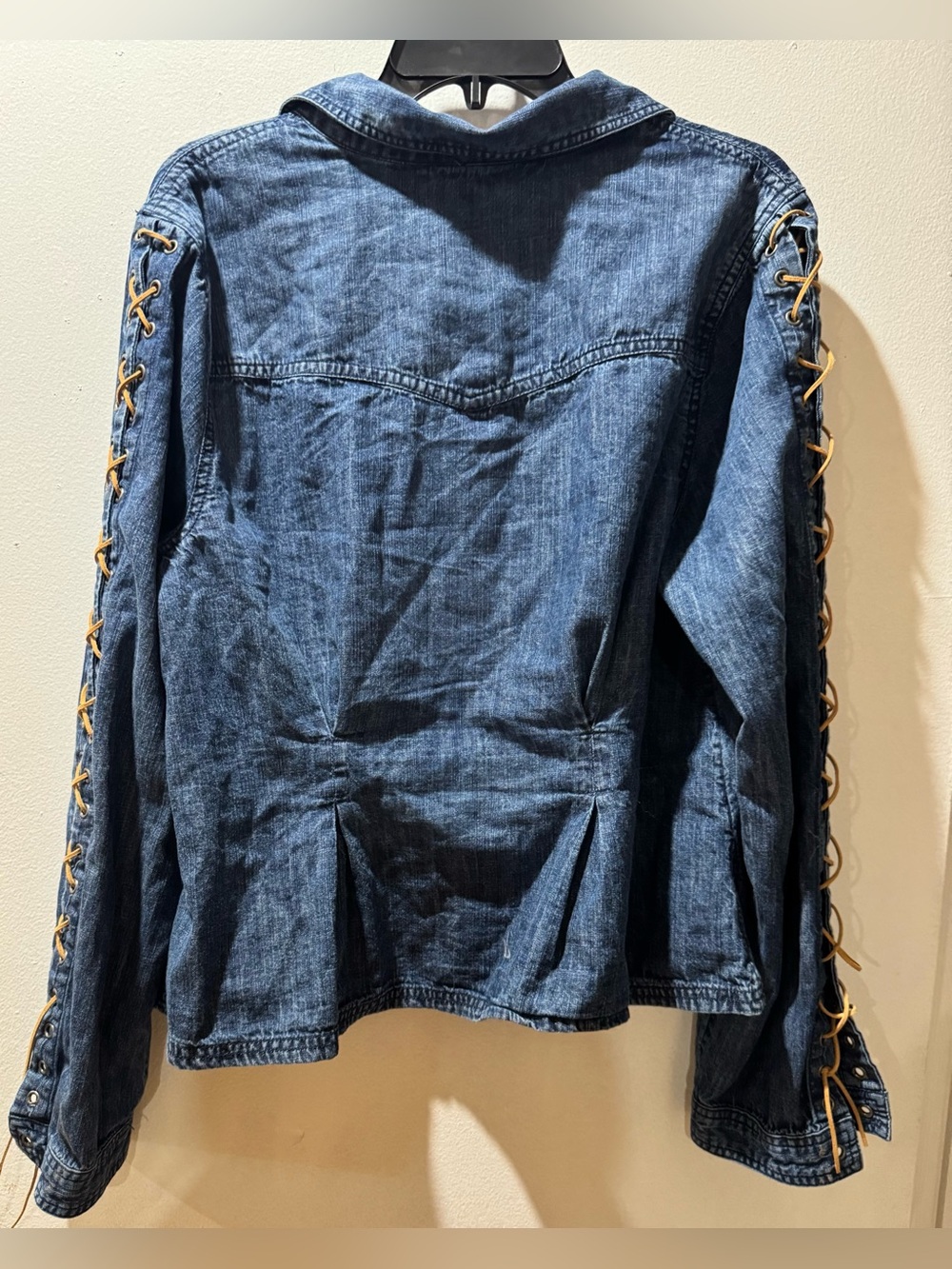 Free People Lala Lace Button-Down Jacket with lace sleeve - Picture 8 of 10